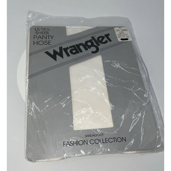 VTG 1970s/80s Wrangler Pantyhose Control Top Size B 120-140 lbs, White New - Picture 1 of 5